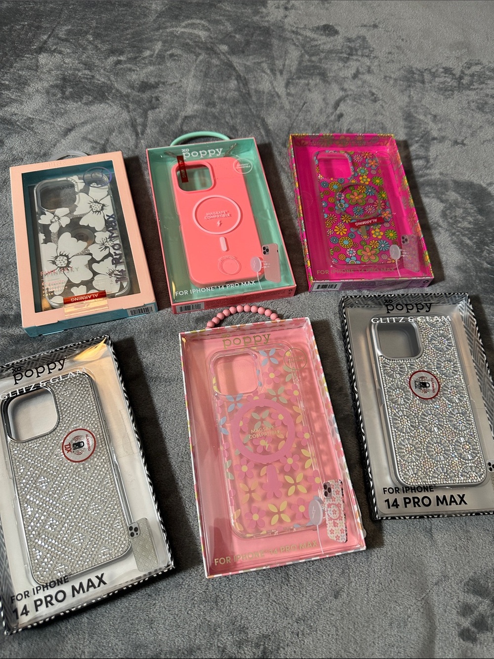 NIB XO POPPY iPhone 14 Pro Max CASE lot of 6